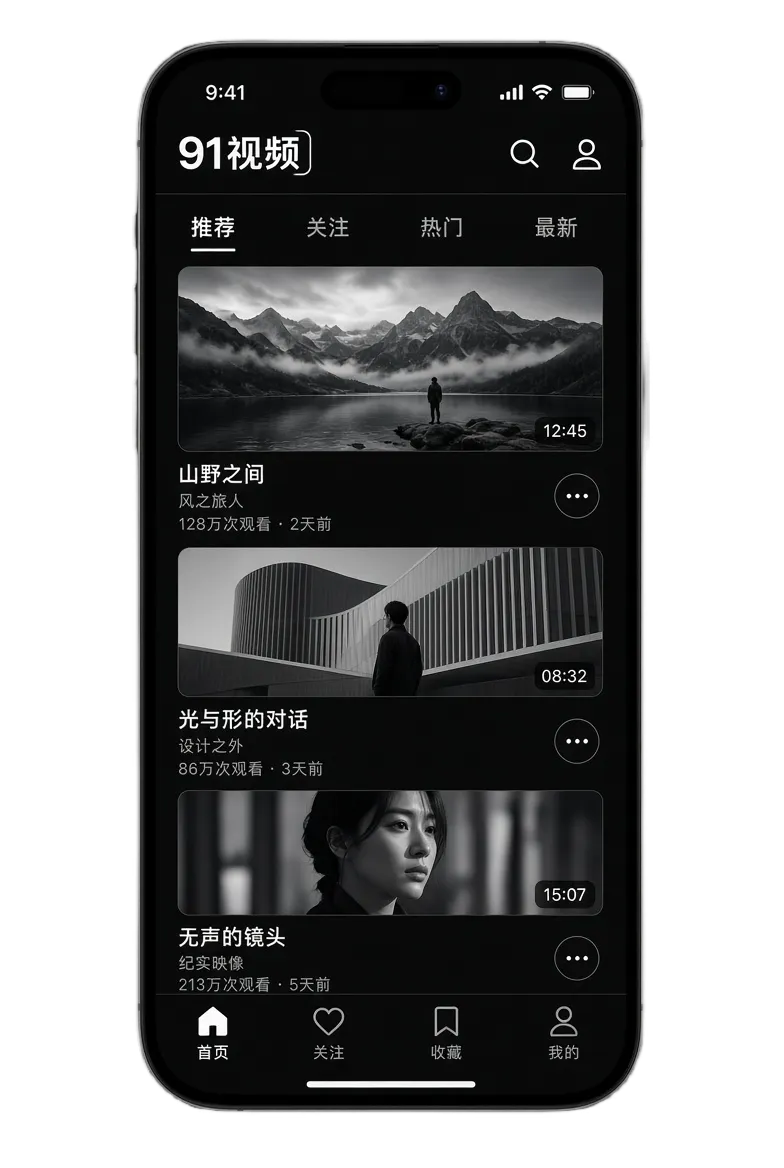 91视频APP移动阅读视觉